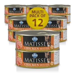 FARMINA Matisse CAT Mousse Chicken Wet Food Adult Cat 12 Cans X 80 GMS Each