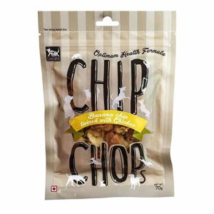 Chip Chops Dog Treat Banana Chips Twined with Chicken 70 gms