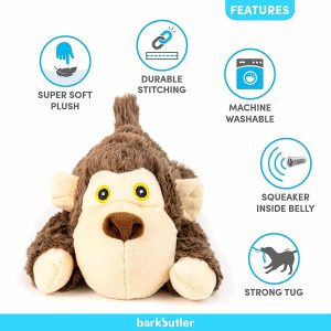 Barkbutler's BOH The Bear Soft Squeaky Plush Dog Toy - Image 4