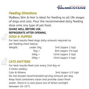 Palamountains My Beau Dog & cat Supplement Skin and Hair 300 ml - Image 4